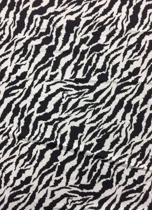 POLY HEAVY DTY YOGA STRETCHED KNIT WITH ZEBRA PRINT<br><h6>1-WHITE/BLACK<br>329HPRT-ZEBRA</h6>