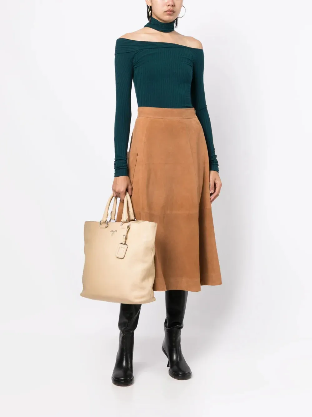Prada Vitello Daino Leather Tote Bag