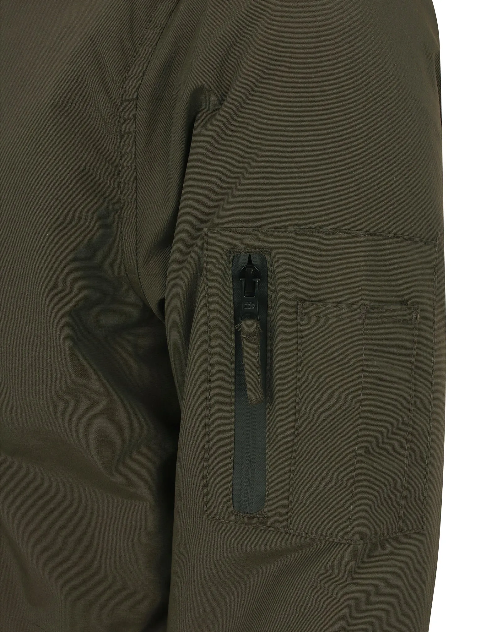 Pulsar Borg Lined Hooded Parka Coat In Rosin Khaki - Tokyo Laundry