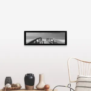 "Boardwalk on the beach, Gasparilla Island, Florida" Black Framed Print