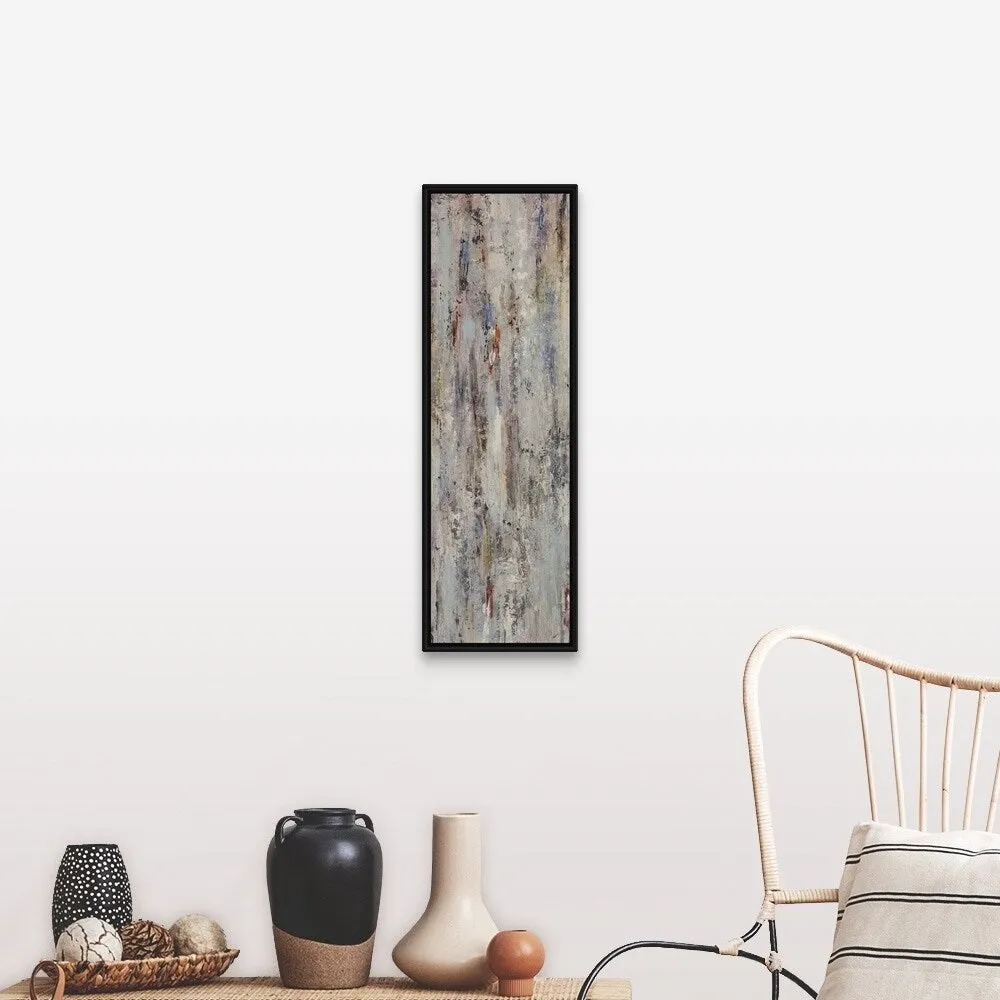 "Color Stream III" Black Float Frame Canvas Art