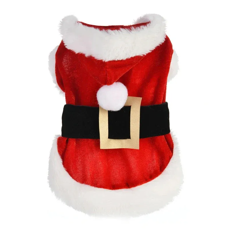 Santa Christmas Costume for Small Dogs and Cats