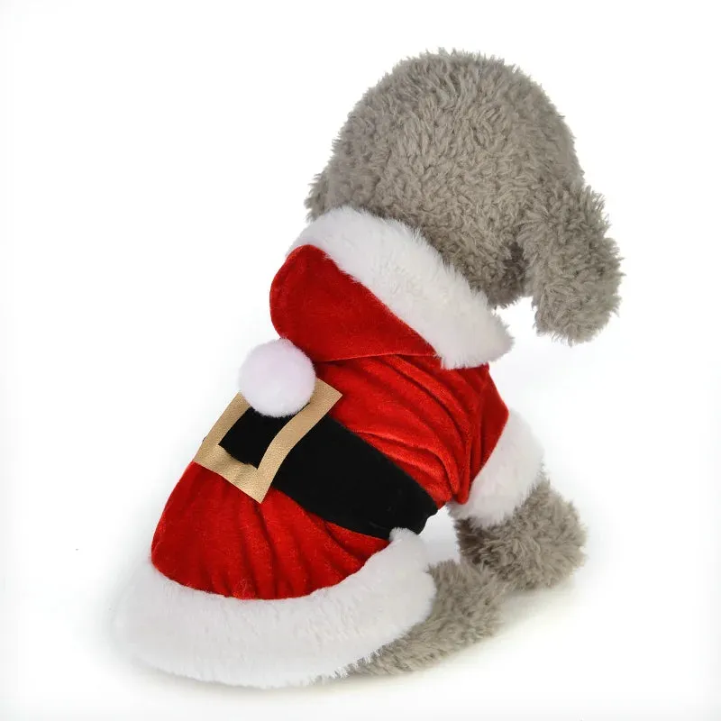 Santa Christmas Costume for Small Dogs and Cats