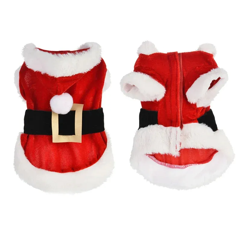 Santa Christmas Costume for Small Dogs and Cats