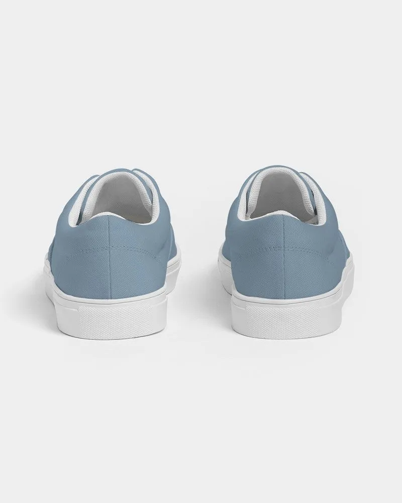 Shaded Pale Pastel Cyan Gray Canvas Sneakers | Women's | C30M8Y0K30