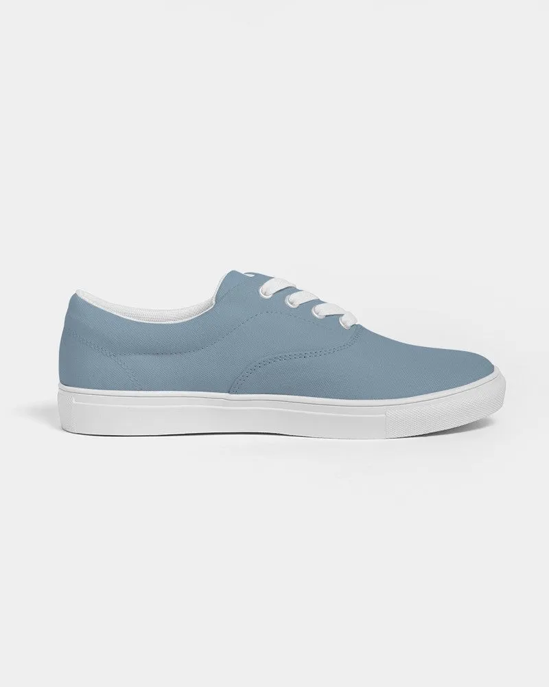 Shaded Pale Pastel Cyan Gray Canvas Sneakers | Women's | C30M8Y0K30