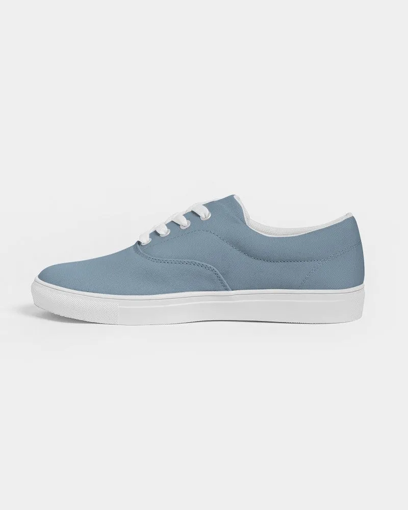 Shaded Pale Pastel Cyan Gray Canvas Sneakers | Women's | C30M8Y0K30