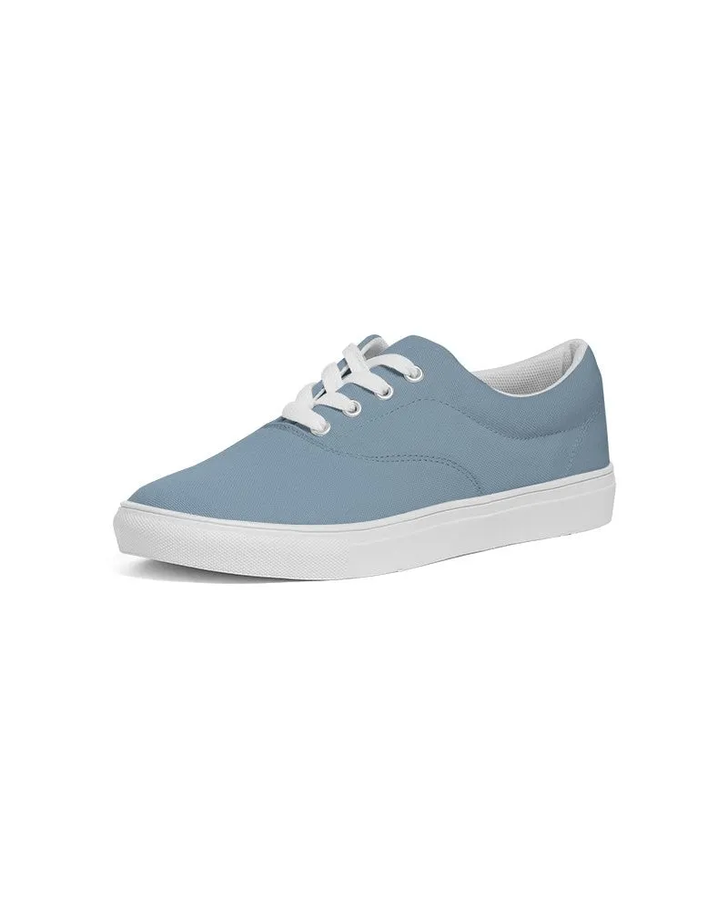 Shaded Pale Pastel Cyan Gray Canvas Sneakers | Women's | C30M8Y0K30