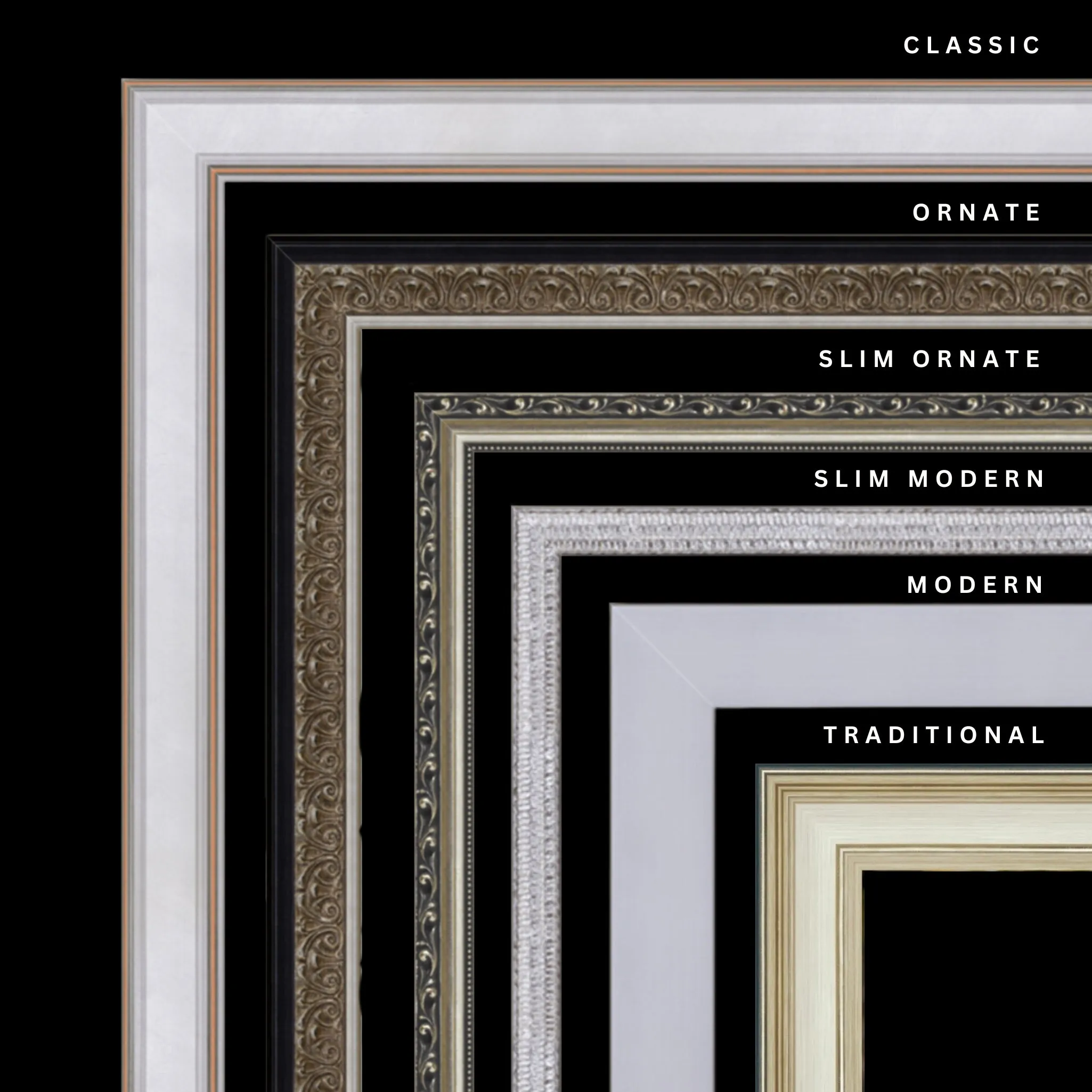 Silver 23x37 Picture Frame Ornate Traditional Classic Antique