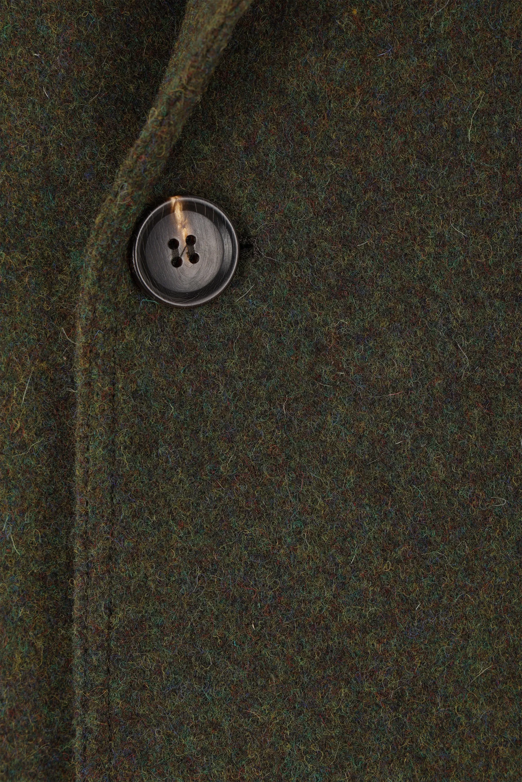 Single-breasted Melange Wool Felt Coat
