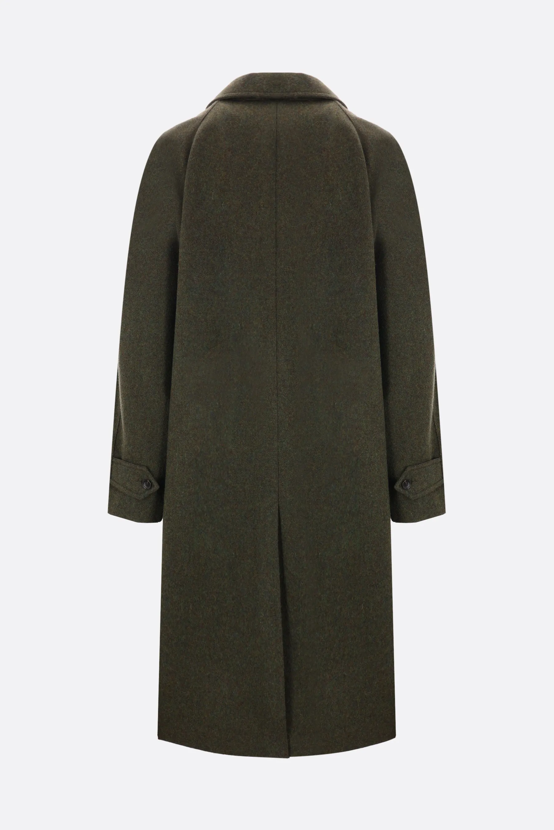 Single-breasted Melange Wool Felt Coat