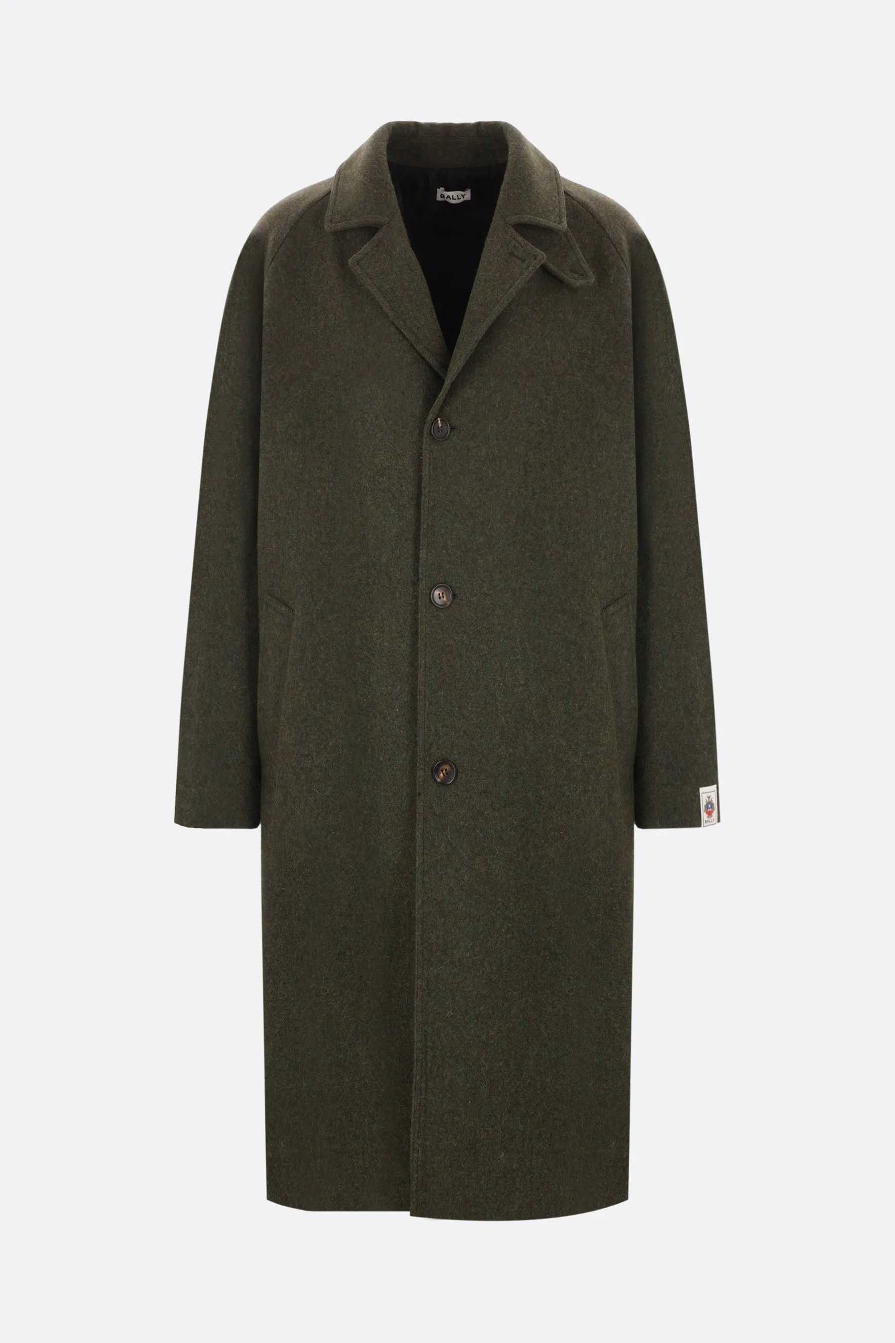 Single-breasted Melange Wool Felt Coat