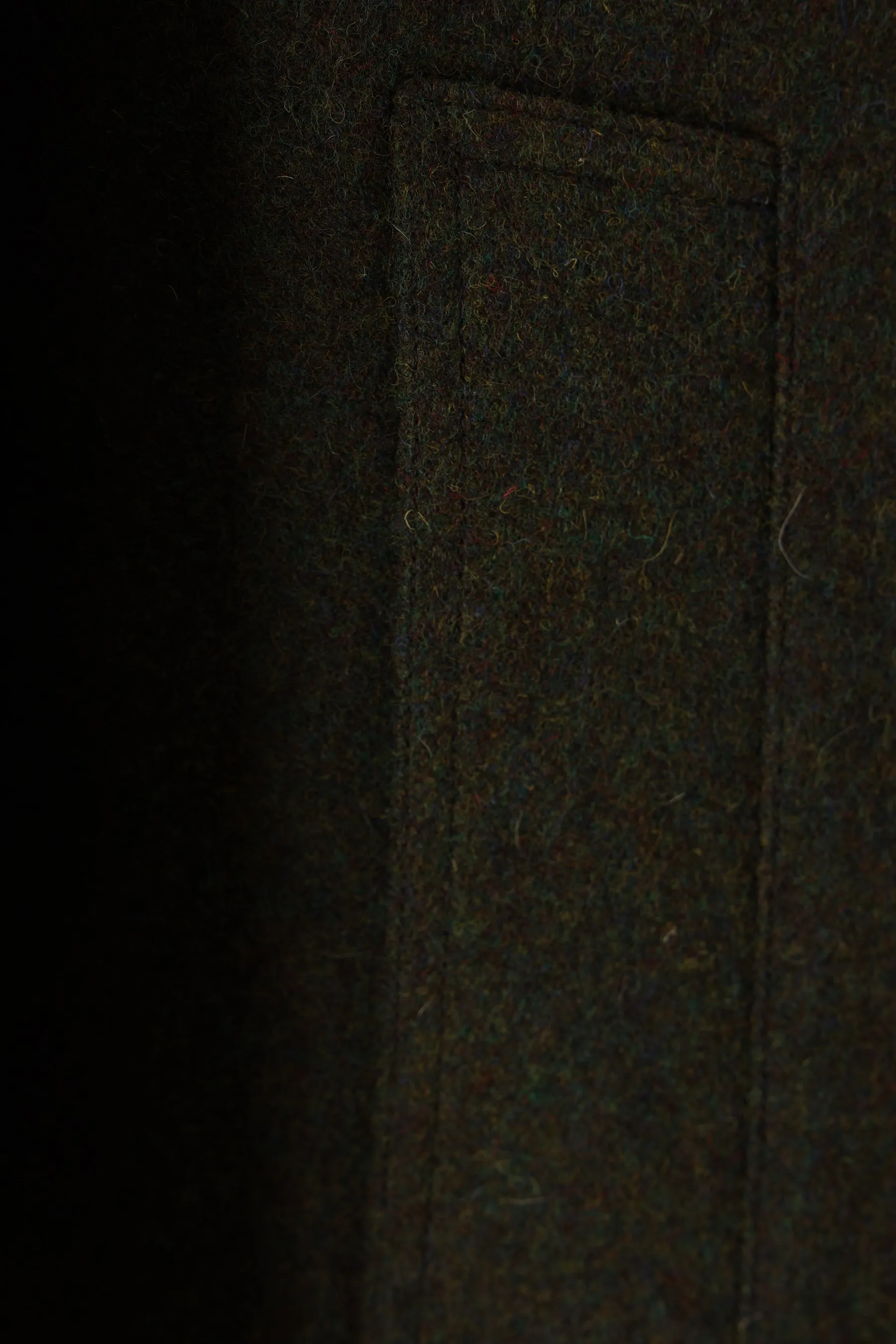 Single-breasted Melange Wool Felt Coat
