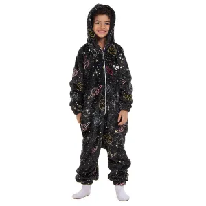 Snuggs Kids Blanket Onesie Black space