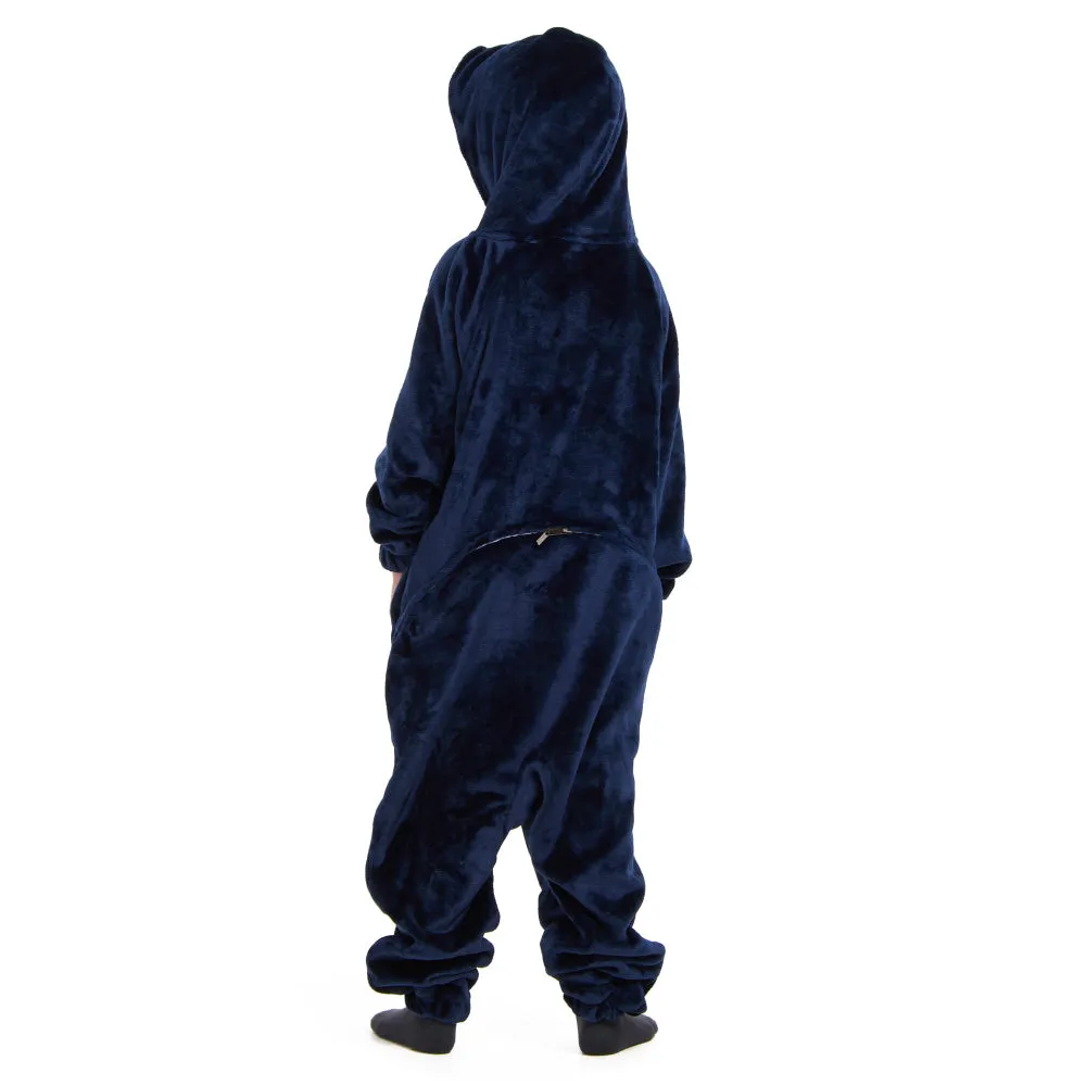 Snuggs Kids Blanket Onesie Christmas Dark Blue
