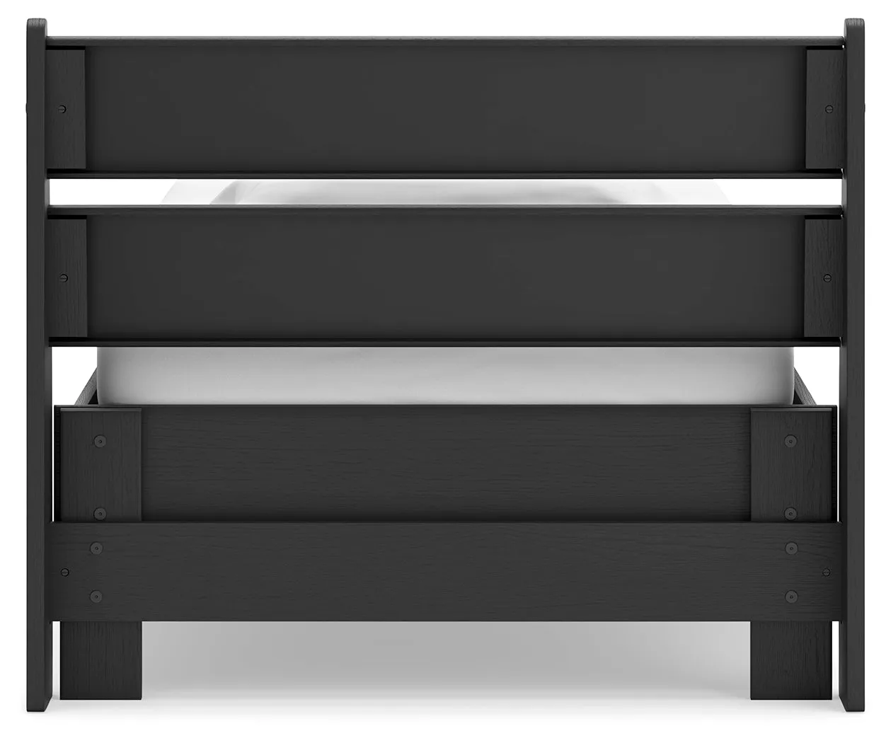 Socalle Twin Panel Headboard with Nightstand in Black