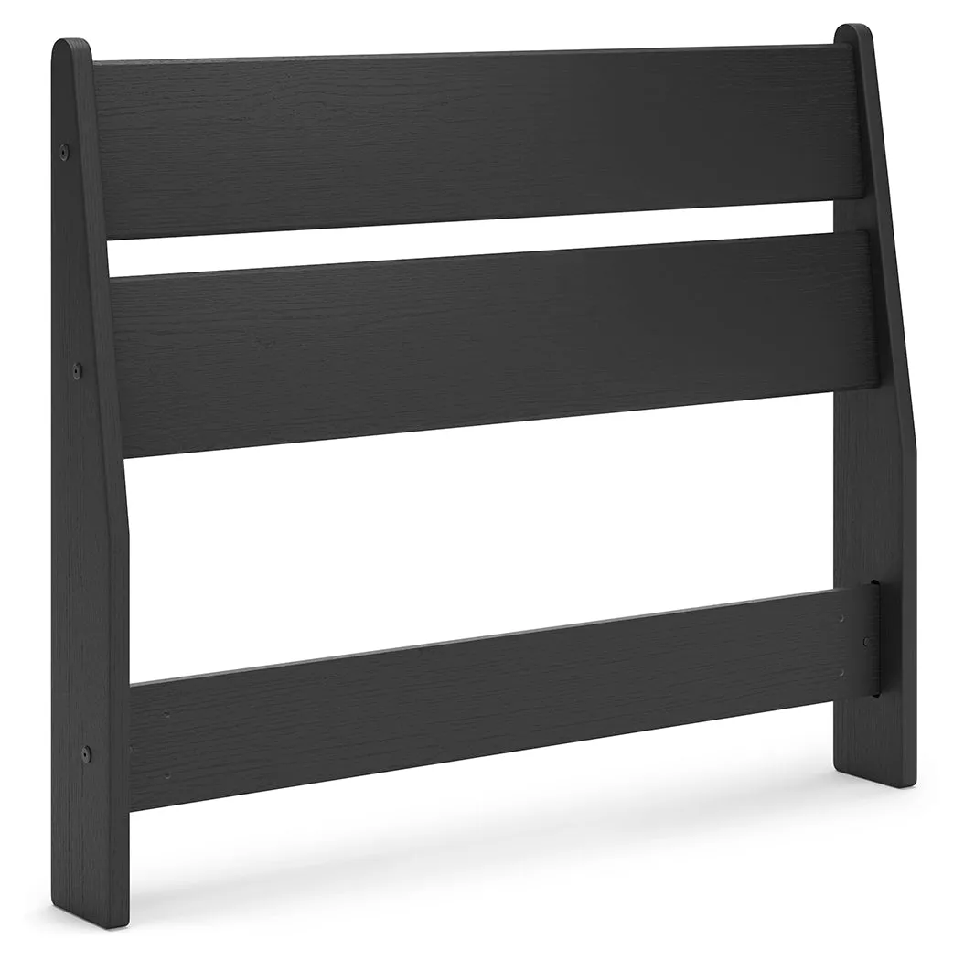 Socalle Twin Panel Headboard with Nightstand in Black