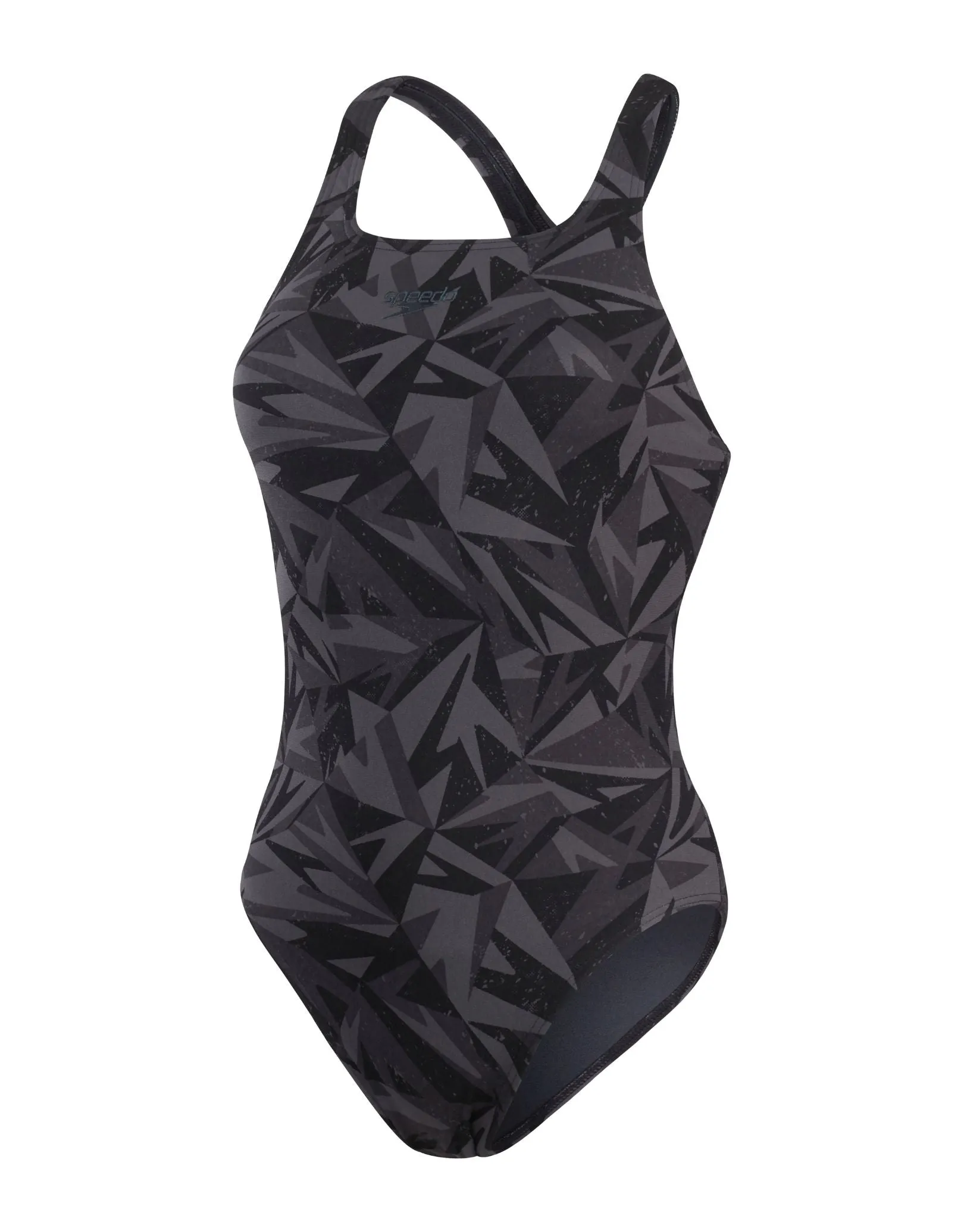 Speedo Hyperboom Allover Medalist Swimsuit - Black/Grey