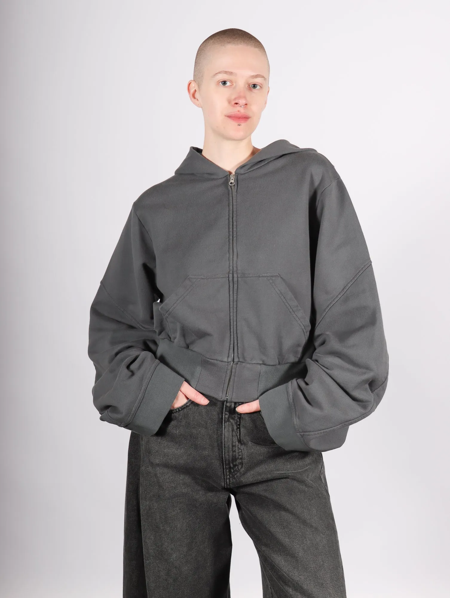 Sweat Jacket in Dark Gray by MM6 Maison Margiela