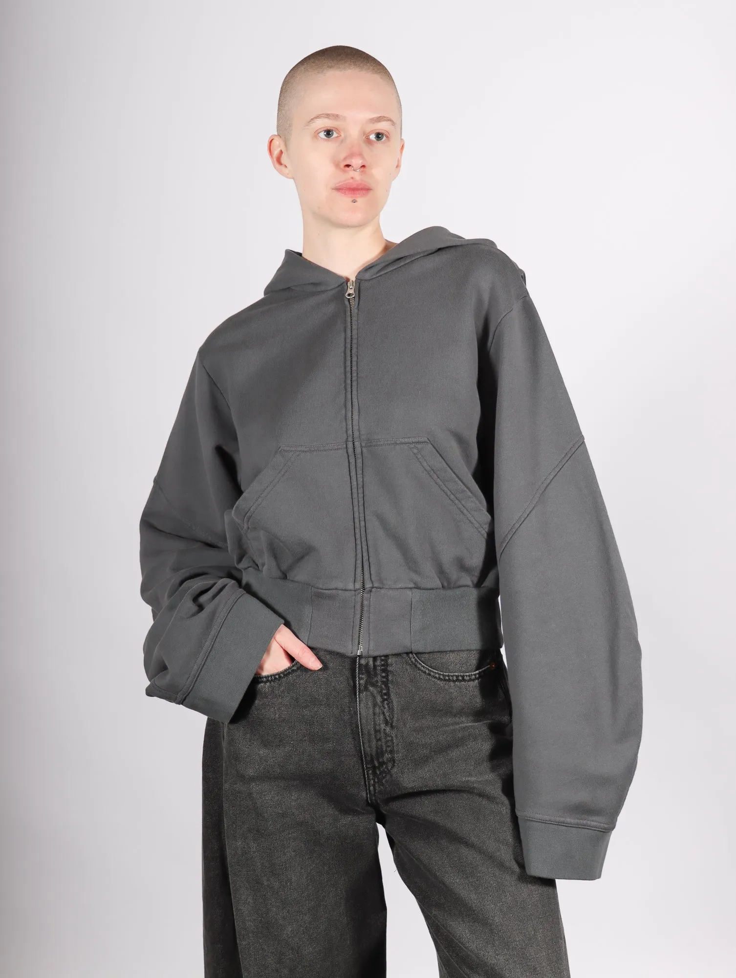 Sweat Jacket in Dark Gray by MM6 Maison Margiela