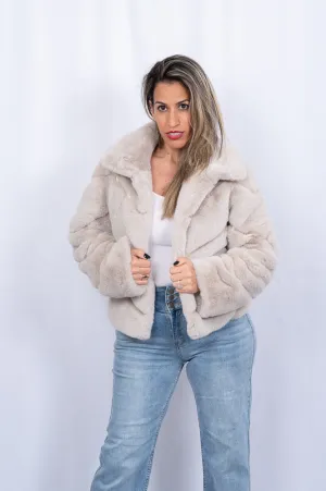 Textured faux fur short jacket | ZARA JACKET