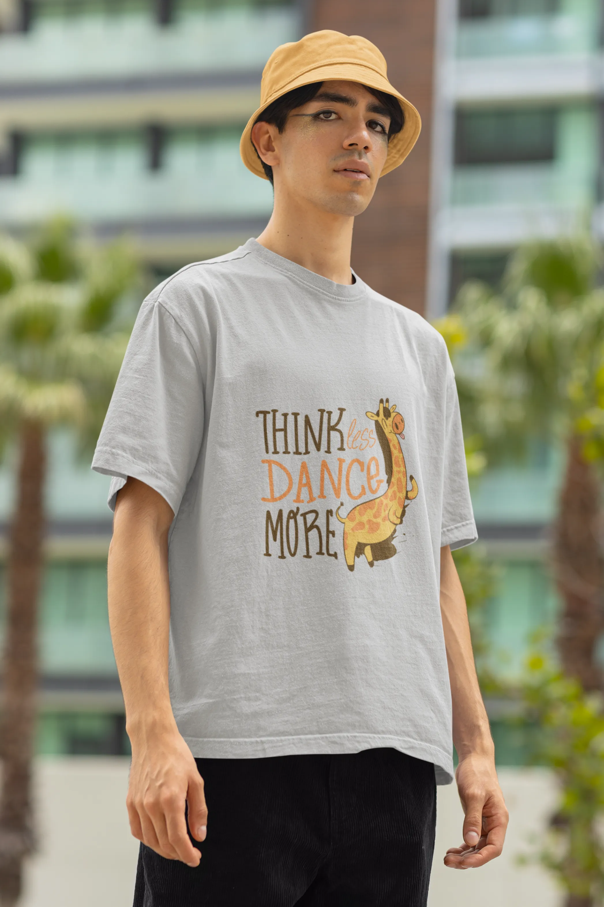 Think Less Dance More Printed T-shirt for men
