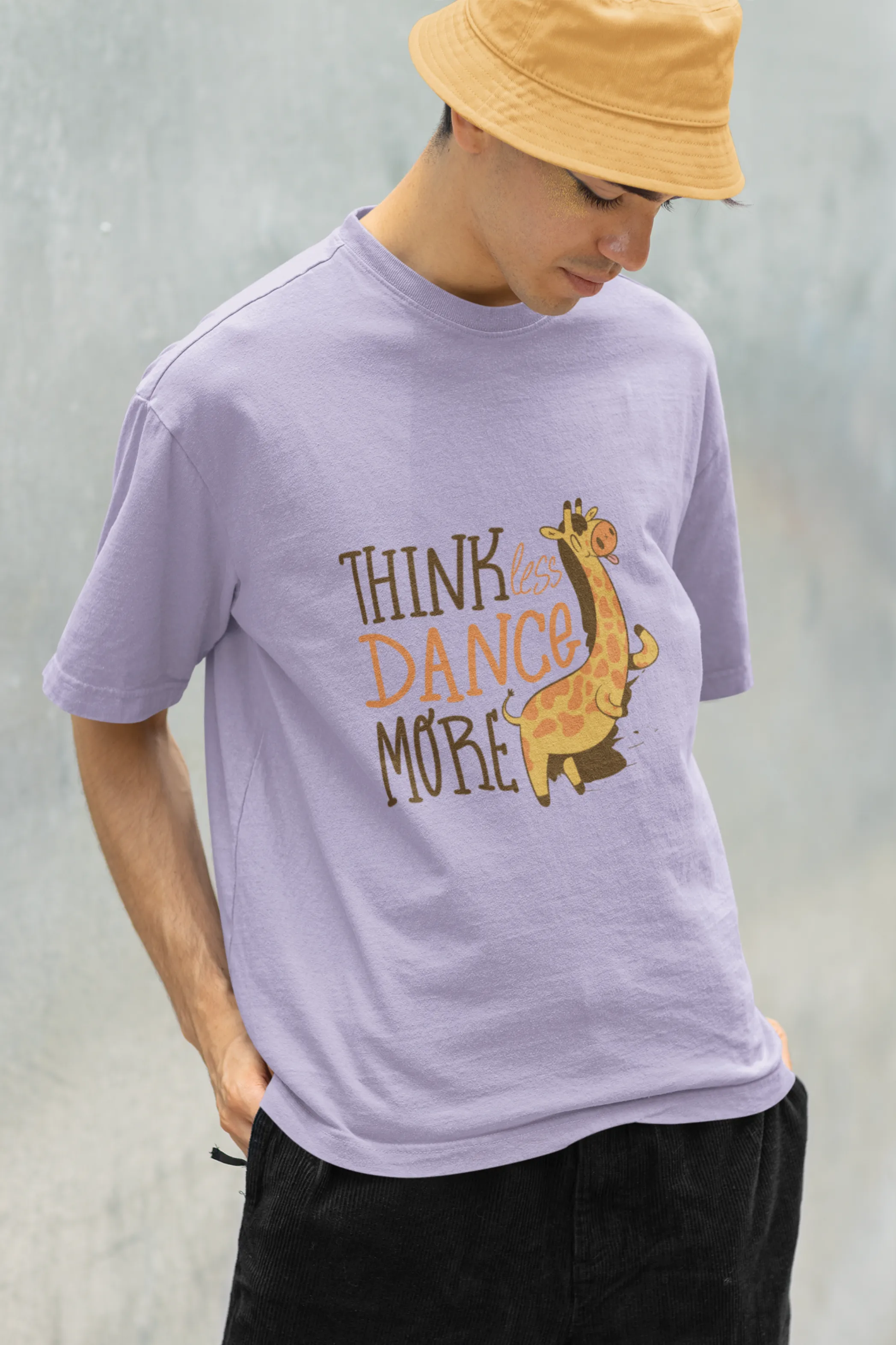 Think Less Dance More Printed T-shirt for men