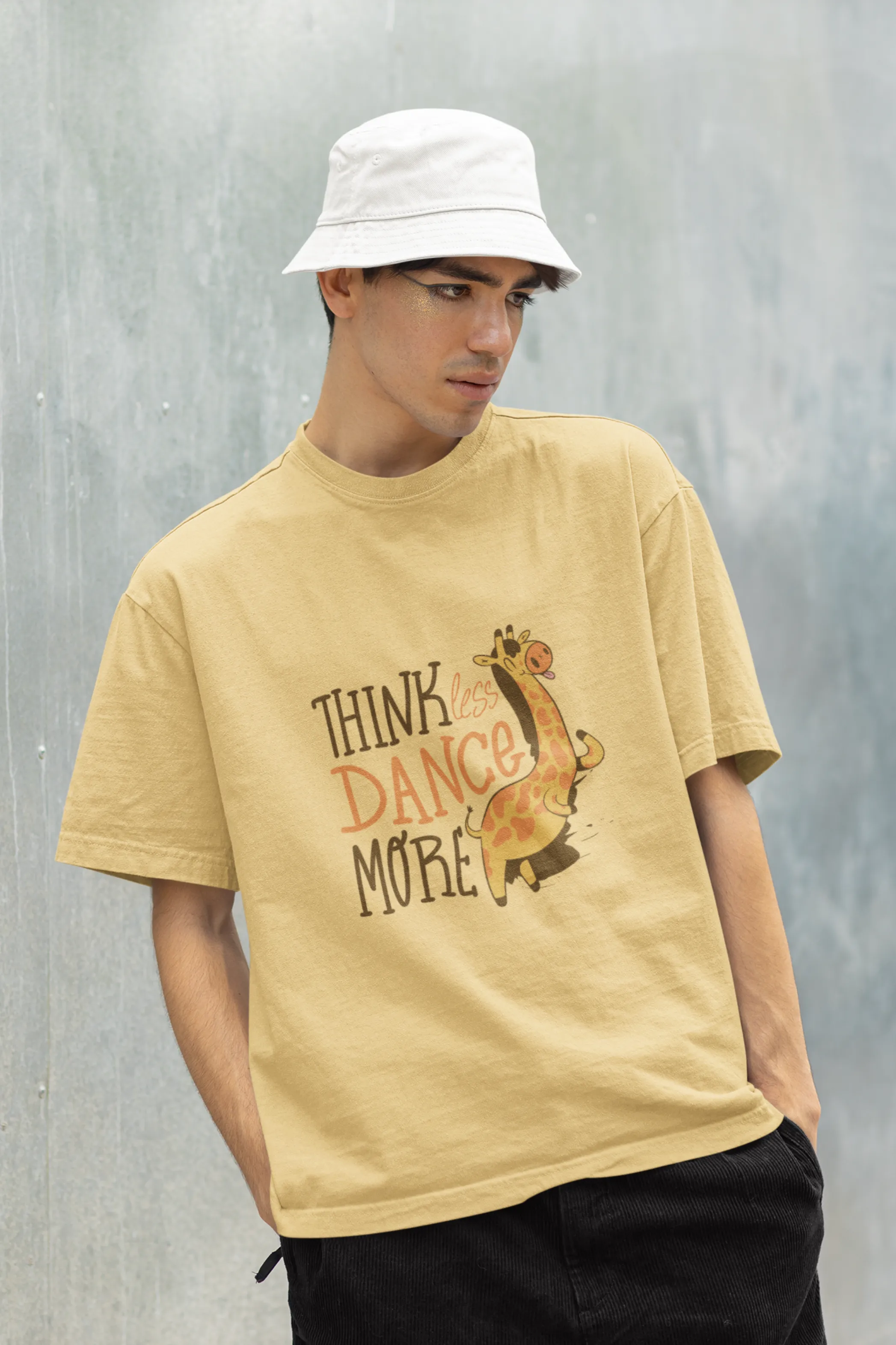 Think Less Dance More Printed T-shirt for men