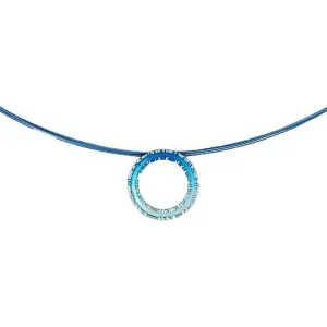 Ti2 Titanium Coastal Edge Small Pendant - Dark Blue