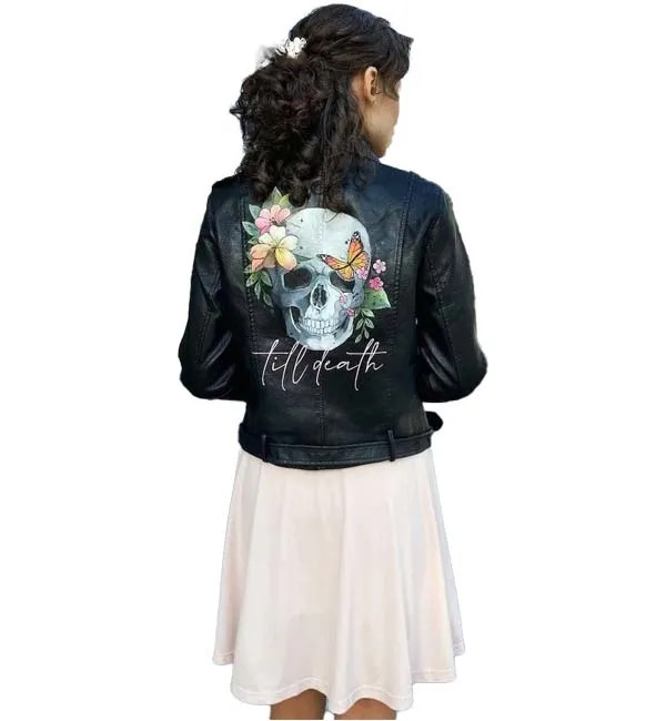 Till Death Leather Jacket Women Wedding Leather Jacket