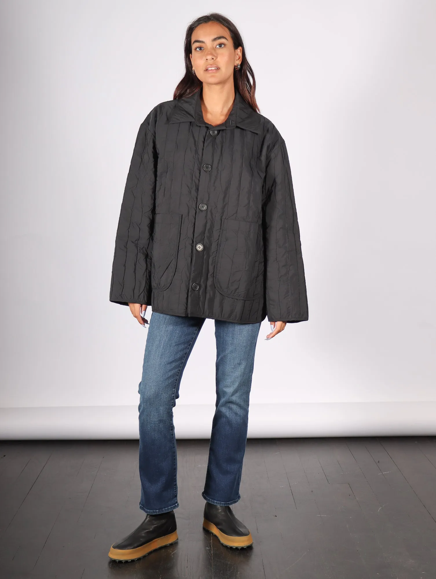 Wheel Jacket in Black by Henrik Vibskov