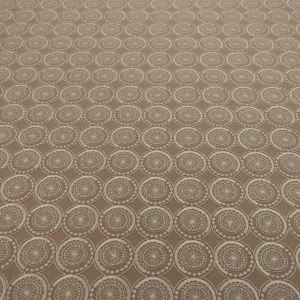 White Tulle with White Geometric Design  Embroidered Fabric