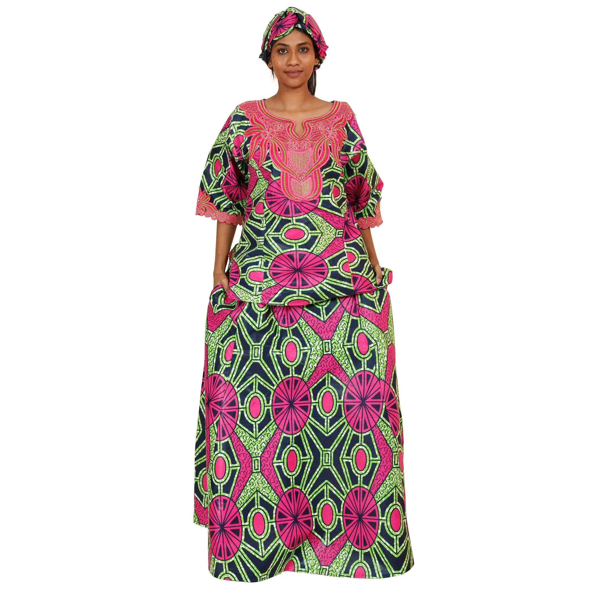 Women's Heavy Embroidery Skirt Set -- FI-4016