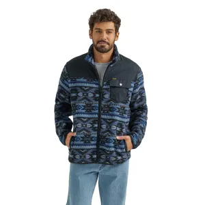 Wrangler® Navy Mixed Color Aztec Sherpa Zip Up 112352971