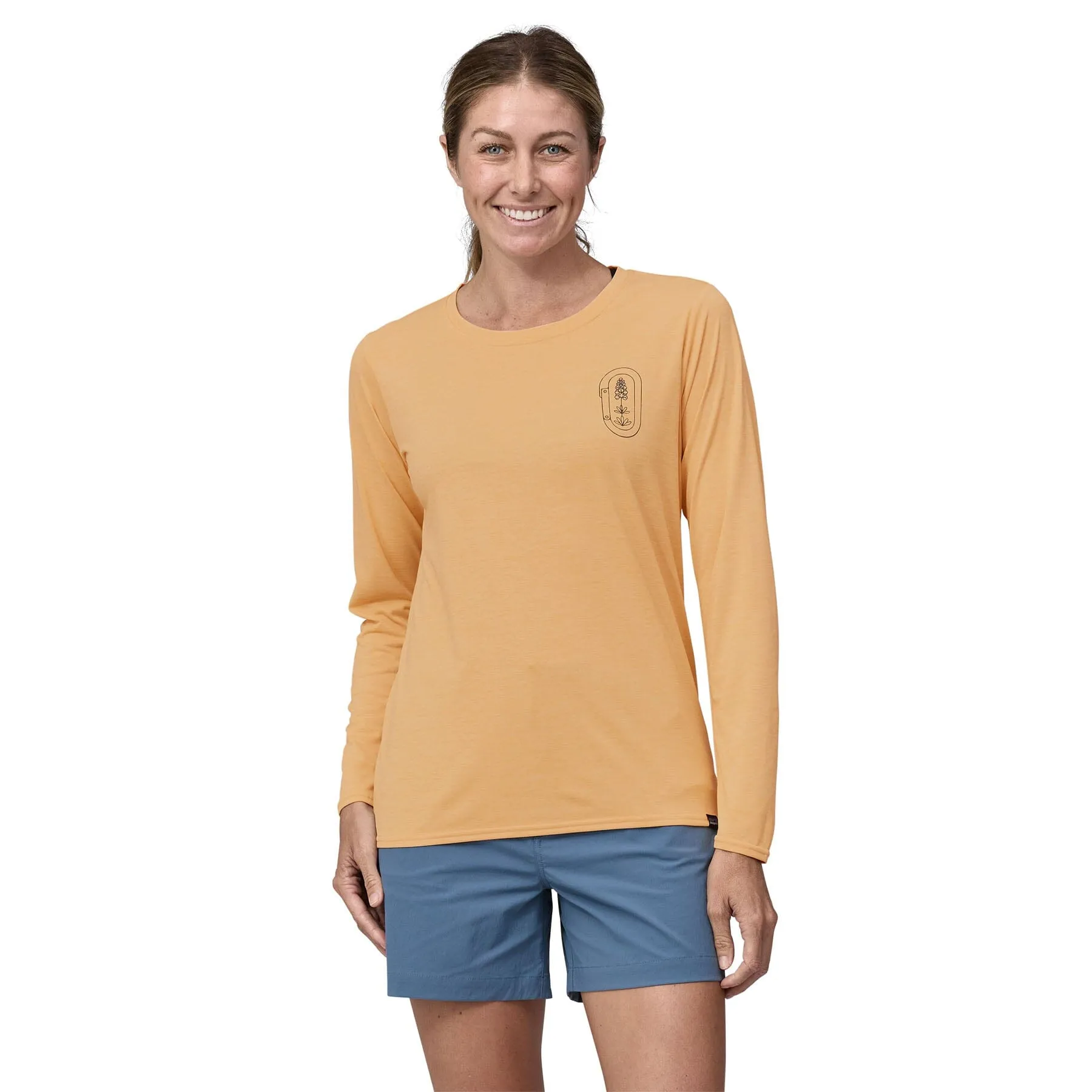 W's L/S Cap Cool Daily Graphic Shirt - Lands - Recycled polyester & polyester
