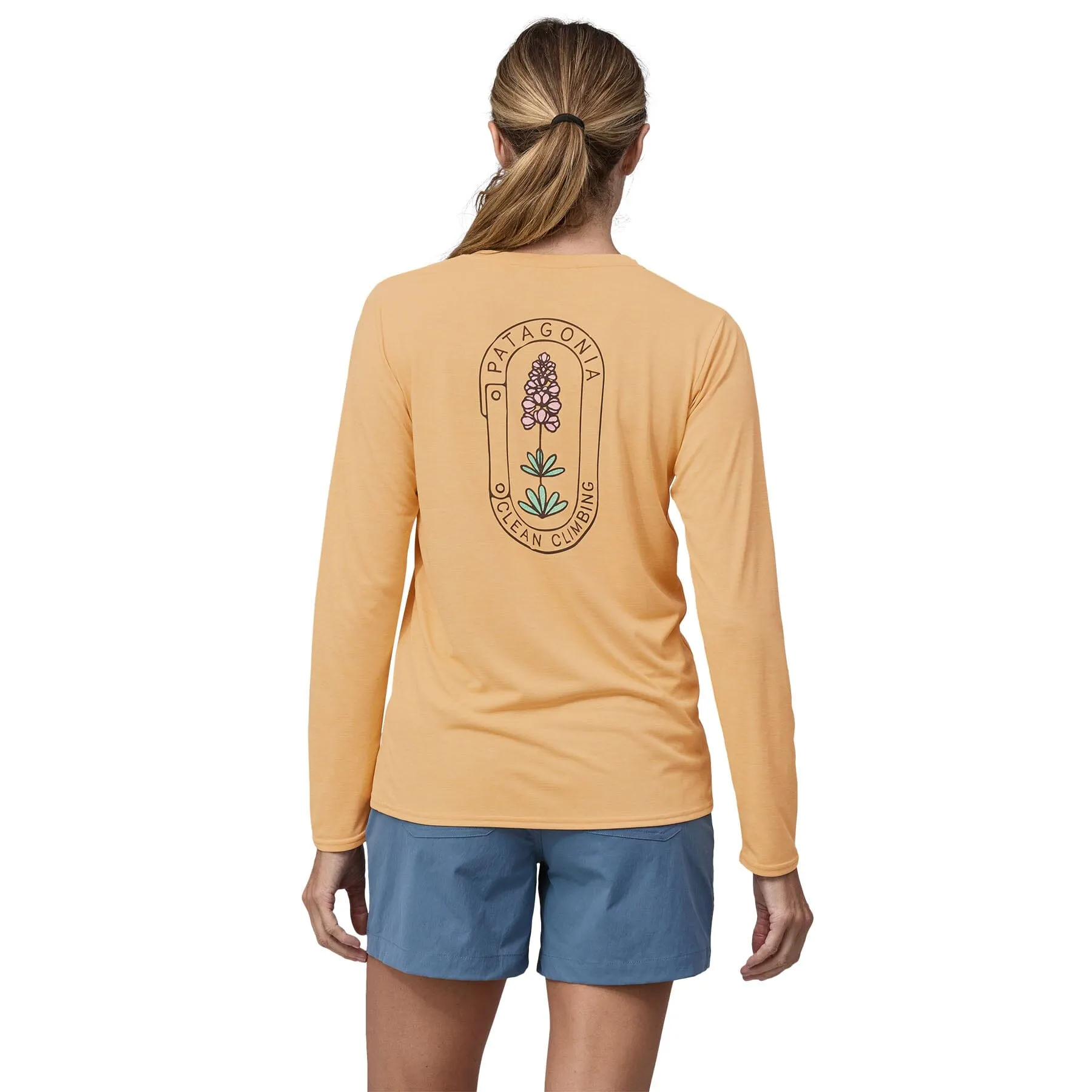 W's L/S Cap Cool Daily Graphic Shirt - Lands - Recycled polyester & polyester
