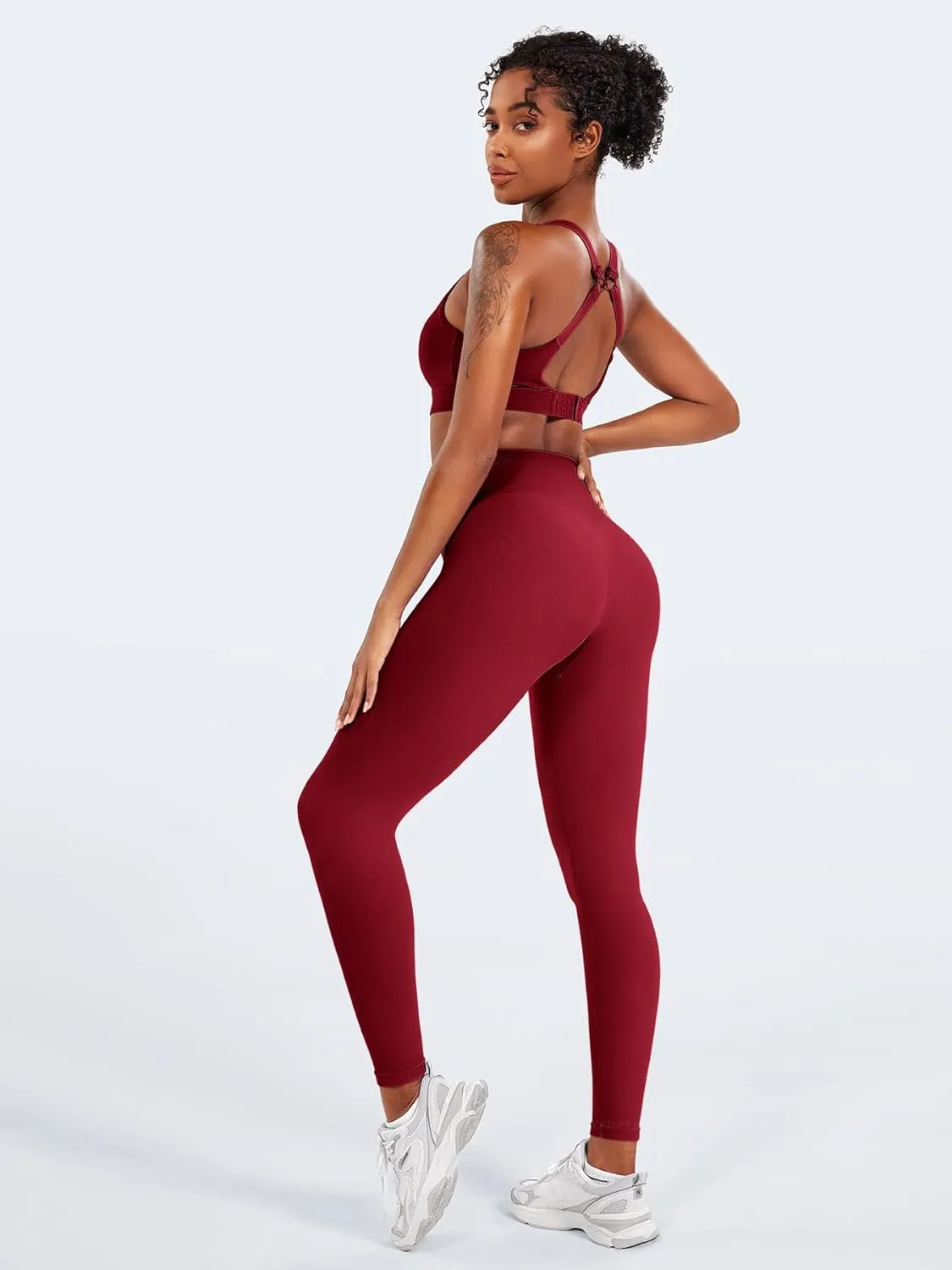 YEOREO Women Seamless Workout Leggings Gym High Waist Yoga Pants